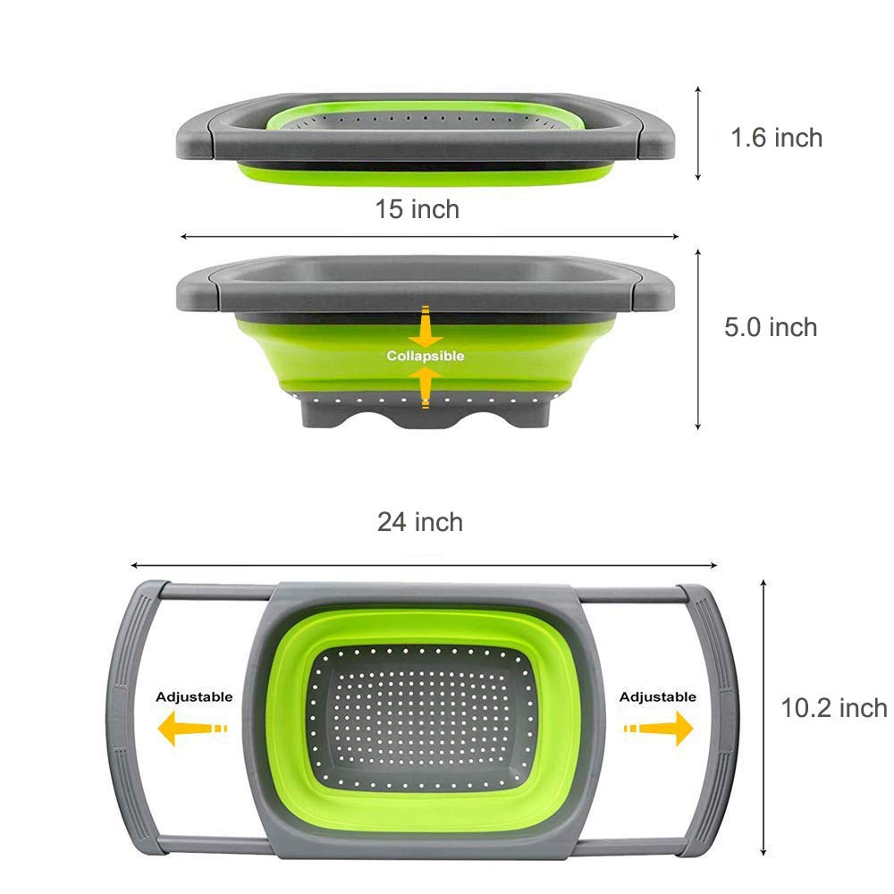 EigPluy Kitchen Collapsible Colander